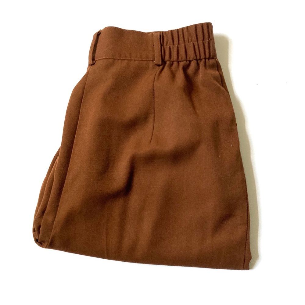 Women's High-Waist Brown Casual Pants